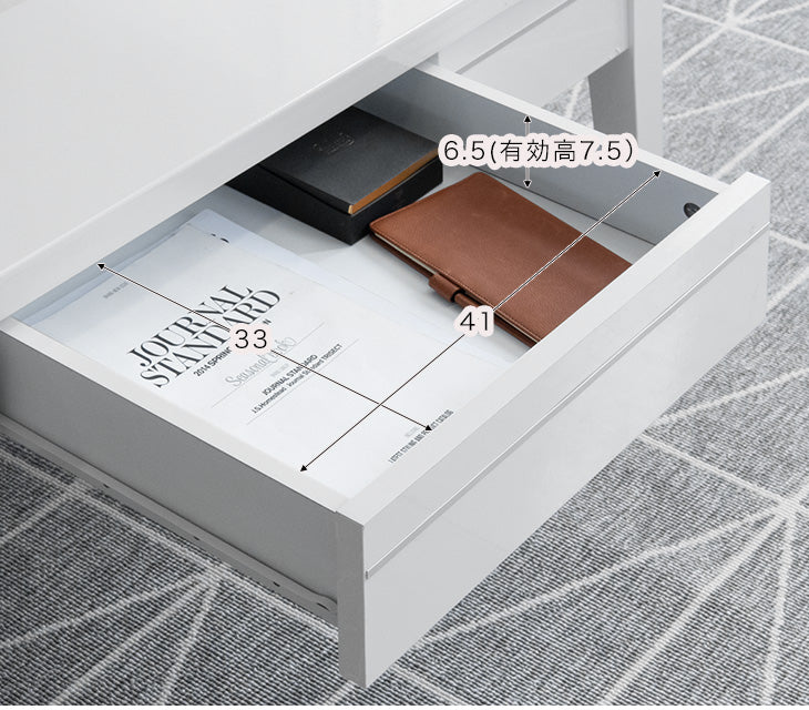 ［幅120］センターテーブル 大理石調 収納付き 引き出し ローテーブル 長方形 コンパクト〔85800001〕