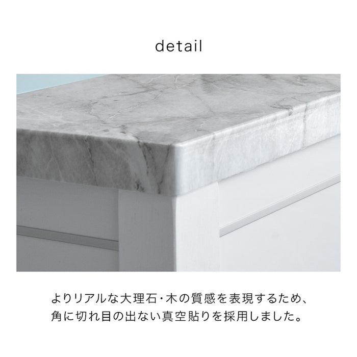 ［幅120］センターテーブル 大理石調 収納付き 引き出し ローテーブル 長方形 コンパクト〔85800001〕