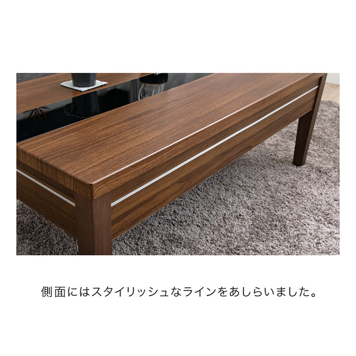 ［幅120］センターテーブル 大理石調 収納付き 引き出し ローテーブル 長方形 コンパクト〔85800001〕