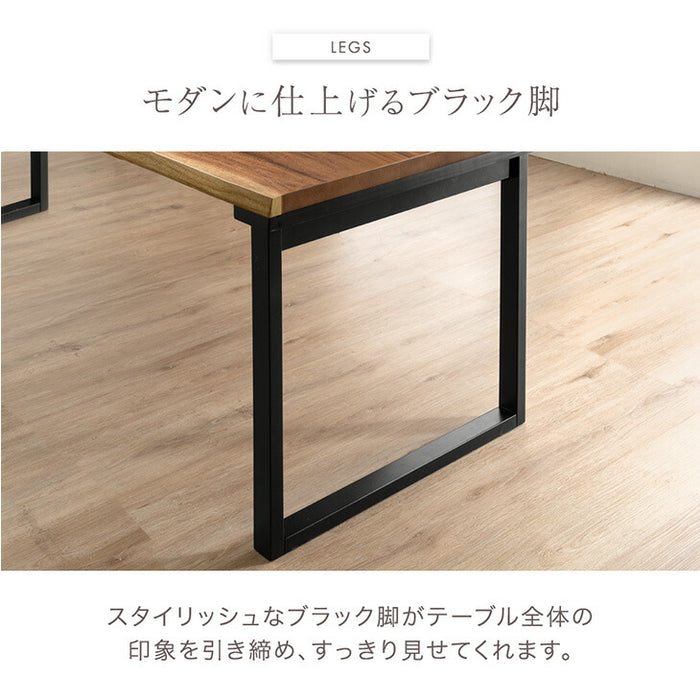 ［幅180］天然木 ダイニングテーブルセット 7点 耳付き天板 ヴィンテージモダン【玄関渡し】【超大型商品】〔99931413〕