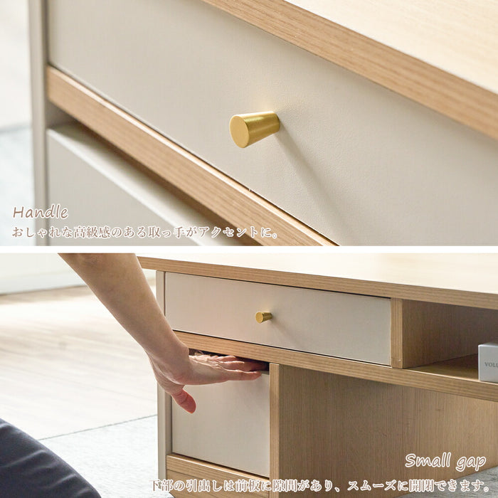 ［幅100］ローテーブル 完成品 収納付き キャスター付 センターテーブル 北欧〔71050028〕