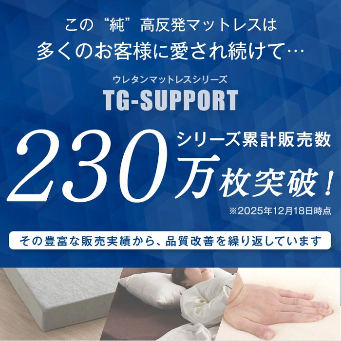 ［ダブル］確かな品質「純」高反発マットレス 高密度30D 210N 厚み10cm〔13810018〕