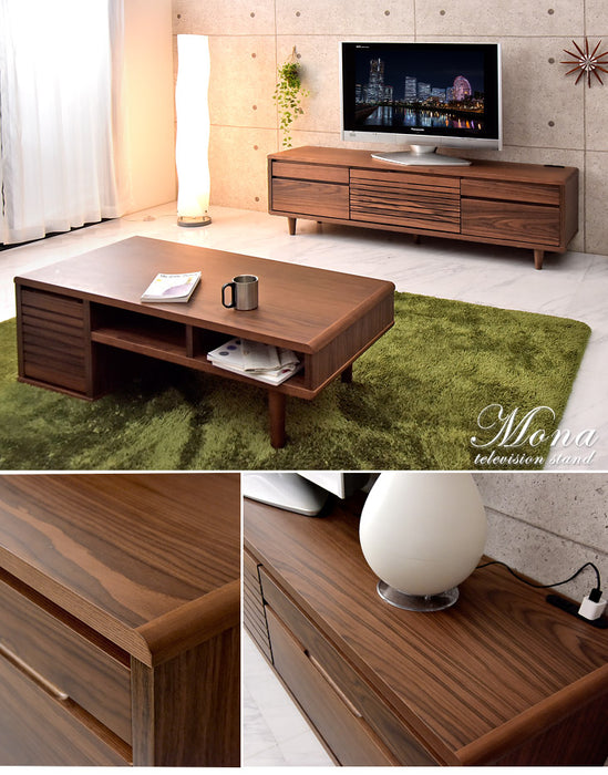 幅165cm テレビ台 完成品 木製 天然木 テレビボード 収納【超大型商品】 〔71020040〕