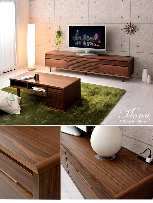 幅200cm テレビ台 200 完成品 木製 天然木 テレビボード 収納 【玄関渡し】【超大型商品】〔71020041〕
