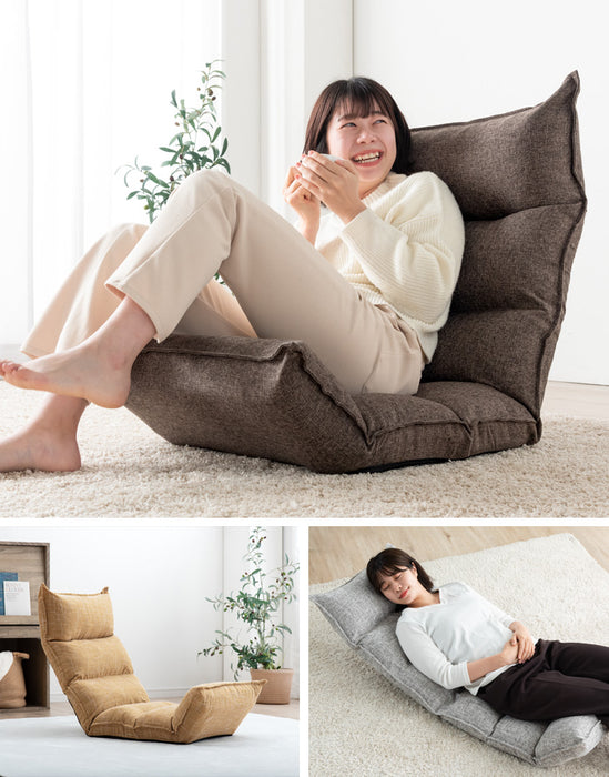 座椅子 ポケットコイル 低反発 リクライニング〔43000000〕