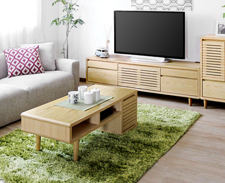 幅165cm テレビ台 完成品 木製 天然木 テレビボード 収納【超大型商品】 〔71020040〕