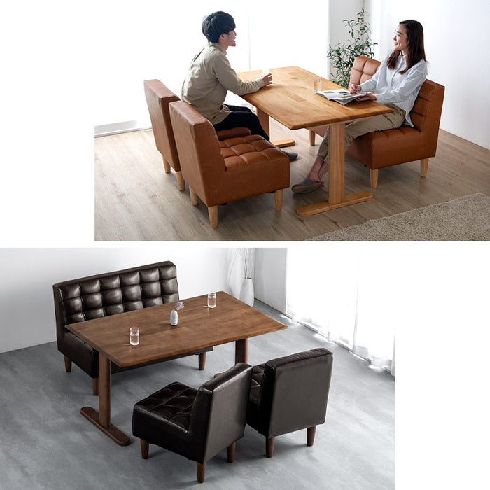 [140×80] ダイニングテーブル 単品 天然木 モダンダイニング 食卓テーブル アルダー【超大型商品】〔49100031〕