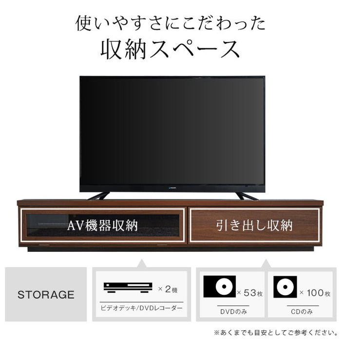 ［幅180cm］テレビ台 奥行き30cm 国産 完成品 ロータイプ 引き出し 木製 大川家具〔17010076〕
