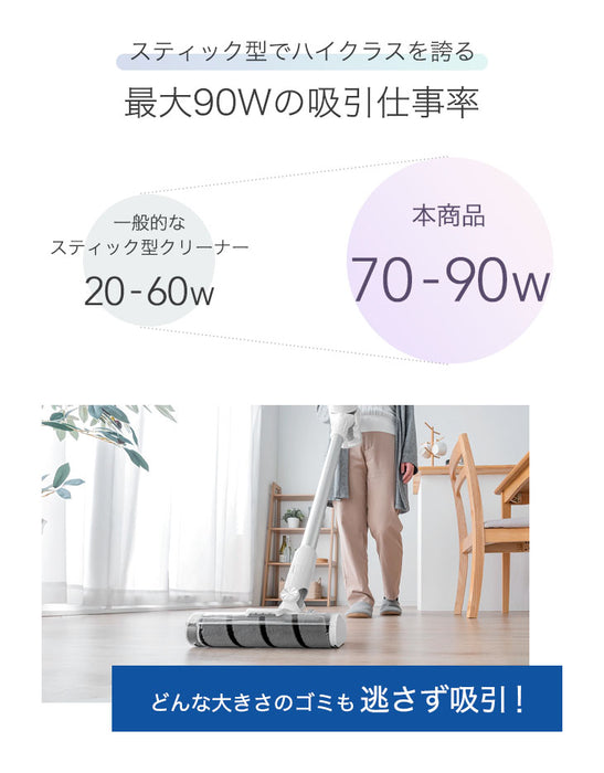 超ハイパワー! コードレス掃除機 28000Pa 2way ハンディ スティック 2年保証 サイクロン HEPA フィルター ノズル 充電式 〔80700000〕