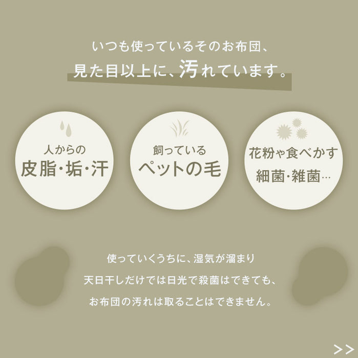 ［シングル］洗える三層敷布団 日本製 完全分割式 テイジン ウォシュロン (R) 〔10419012〕