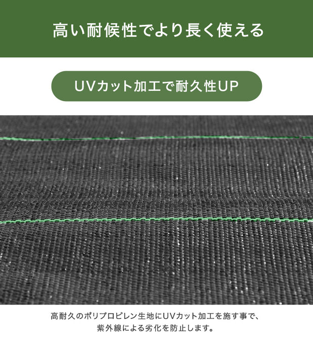 [1×10m] 2枚セット 防草シート 人工芝 雑草防止 草よけ ガーデニング 〔50900063〕