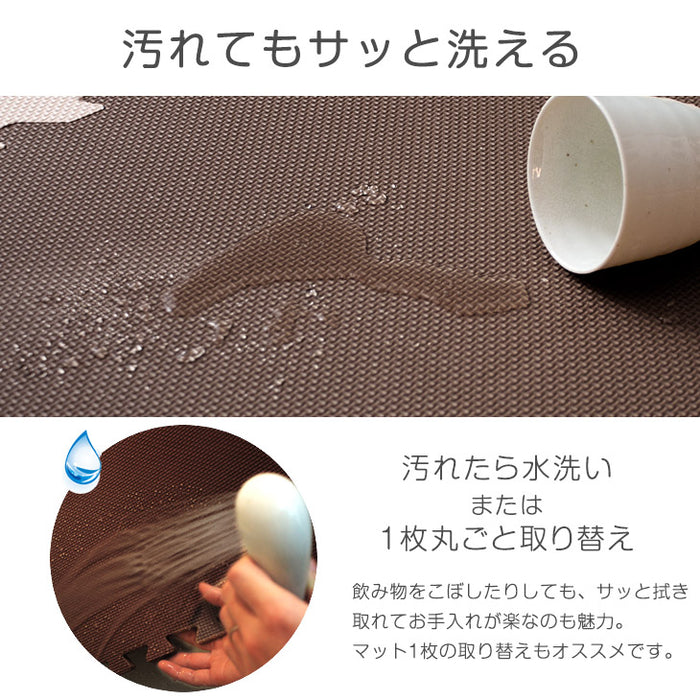 ≪144万set突破≫［3畳］ジョイントマット 16枚 大判59cm 1級防音 抗菌 防臭 7物質検査 床暖房対応 おしゃれ プレイマット〔18700011〕