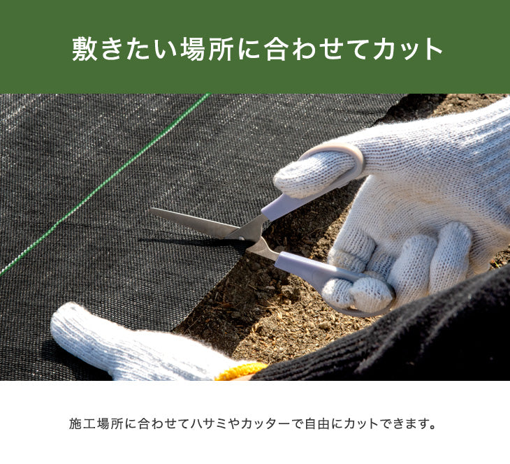 [1×10m] 2枚セット 防草シート 人工芝 雑草防止 草よけ ガーデニング 〔50900063〕