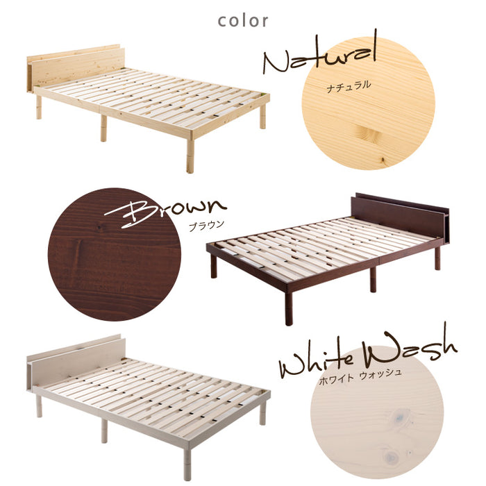 [セミダブル] 宮棚 単品 当店ベッド【商品番号：11719146専用】後付け 多機能スマホスタンド＆コンセント付き 天然木 すのこベッド用〔49600769〕