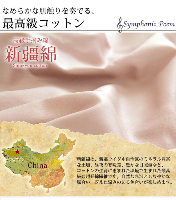 敷き布団カバー ダブル 新疆綿 敷布団カバー 布団カバー 敷カバー 日本製 寝具 国産　〔10119087〕
