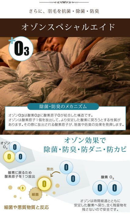 肌掛け布団  日本製 ダウンケット ポーランド産ホワイトマザーグースダウン 95% ダブル ロング CILプラチナラベル 消臭 抗菌 夏 夏用 布団【10年保証】〔10119326〕