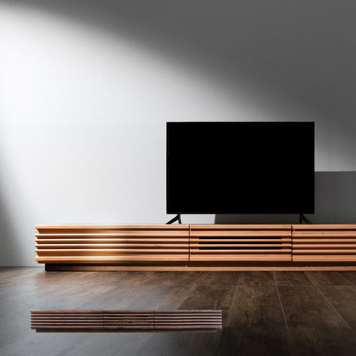 [幅240] 国産 完成品 アルダー無垢 テレビ台 ロータイプ 天然木 日本製【玄関渡し】【超大型商品】 〔38700012〕