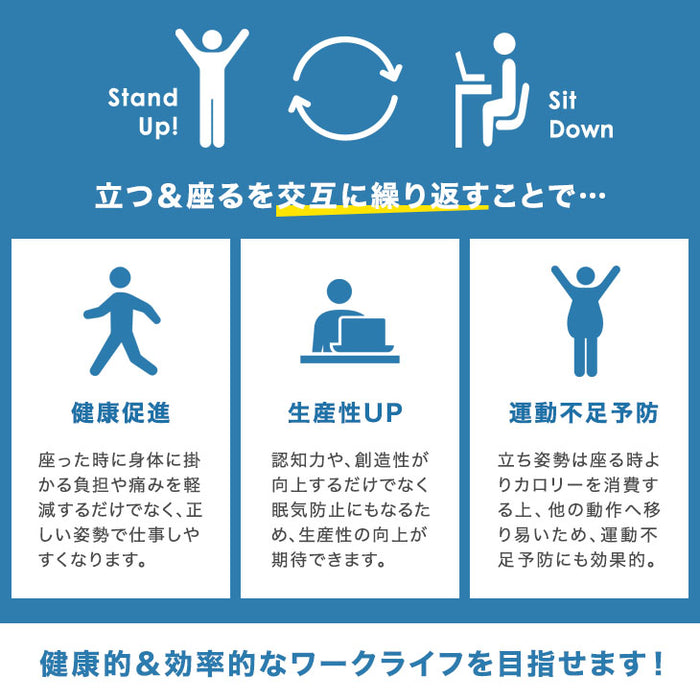 ハイ＆ロー ツインデスク 幅120-200 回転式 L字 スタンディングデスク デスク パソコンデスク オフィス 机 在宅ワーク〔56800003〕