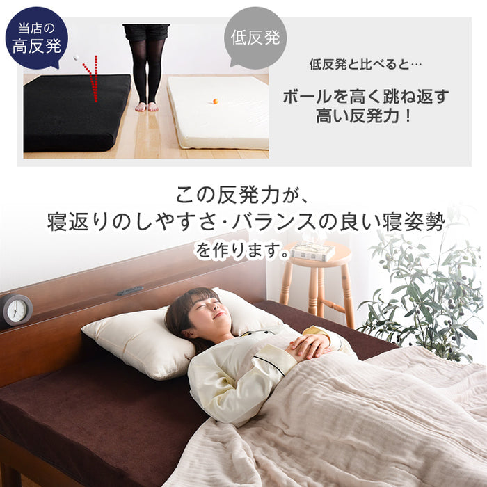 ［ダブル］確かな品質「純」高反発マットレス 高密度30D 210N 厚み10cm〔13810018〕