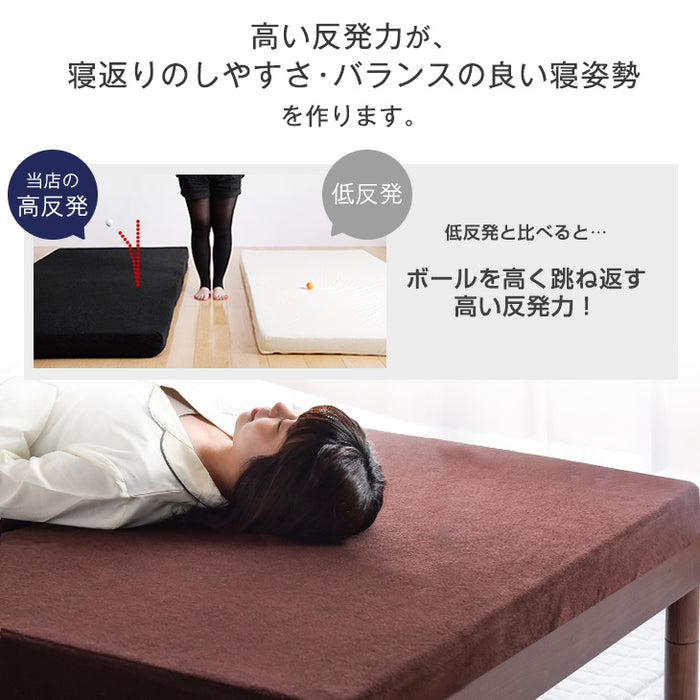 《シリーズ累計230万枚突破》［セミダブル］「純」高反発(R) マットレス 3つ折りタイプ 厚み10cm 全部洗える 折りたたみ エコテックス 三つ折り 高反発マットレス〔13810092〕