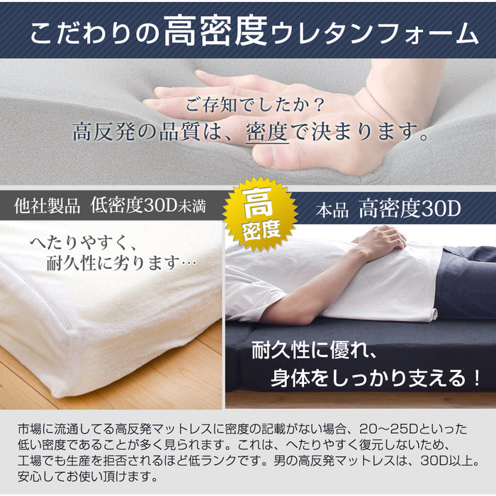 [ダブル] 男の高反発ソファマットレス 4way 竹炭 消臭 ソファベッド〔13810131〕