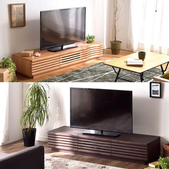 幅150cm アルダー無垢 国産 完成品 テレビ台 ロータイプ *ダリア-TG*【超大型商品】〔38700008〕