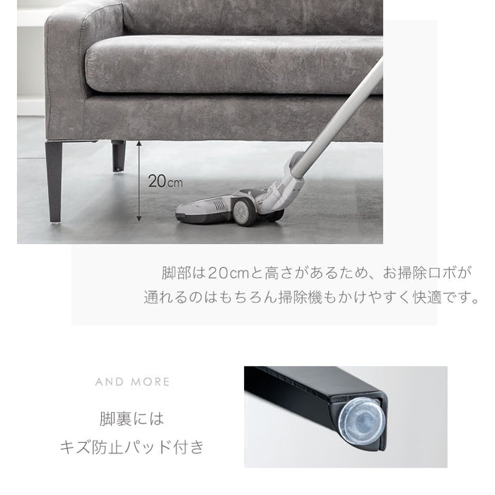 3人掛け 幅198cm ソファ ヌバック調 鉄脚【超大型商品】〔33010140〕