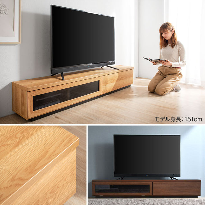 ［幅180cm］テレビ台 奥行き30cm 国産 完成品 ロータイプ 引き出し 木製 大川家具〔17010076〕