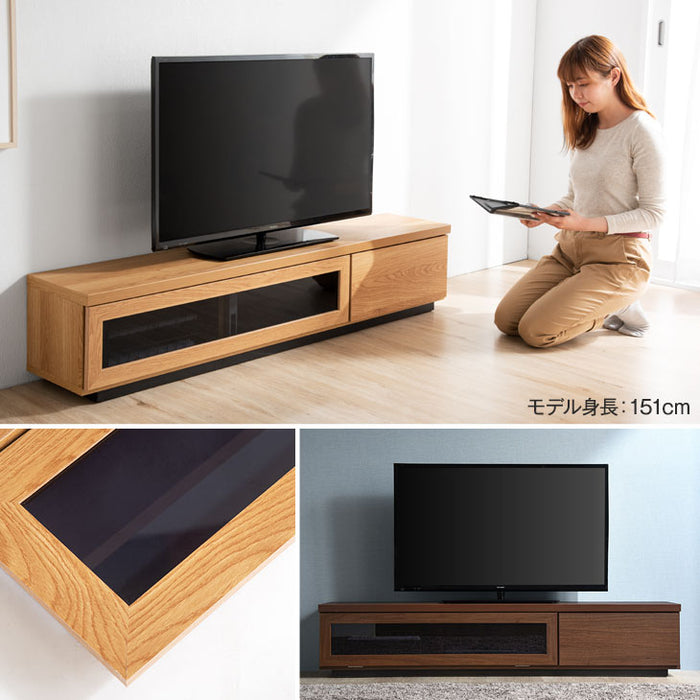 ［幅150cm］テレビ台 奥行き30cm 国産 完成品 ロータイプ 引き出し 木製 大川家具〔17010075〕