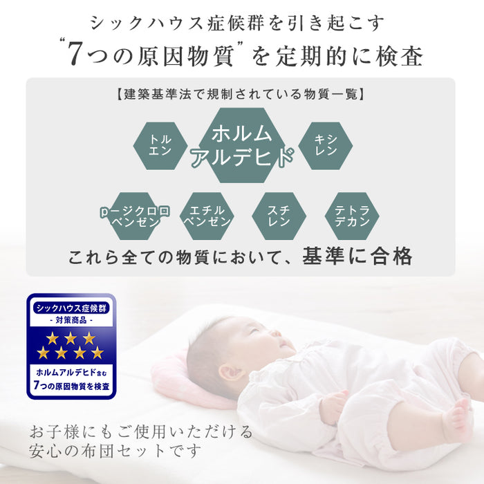 [シングル] 累計39万セット突破！布団セット 掛布団 敷き布団 枕 カバー 7点 超増量2.0kg! 抗菌 防臭〔61190054〕