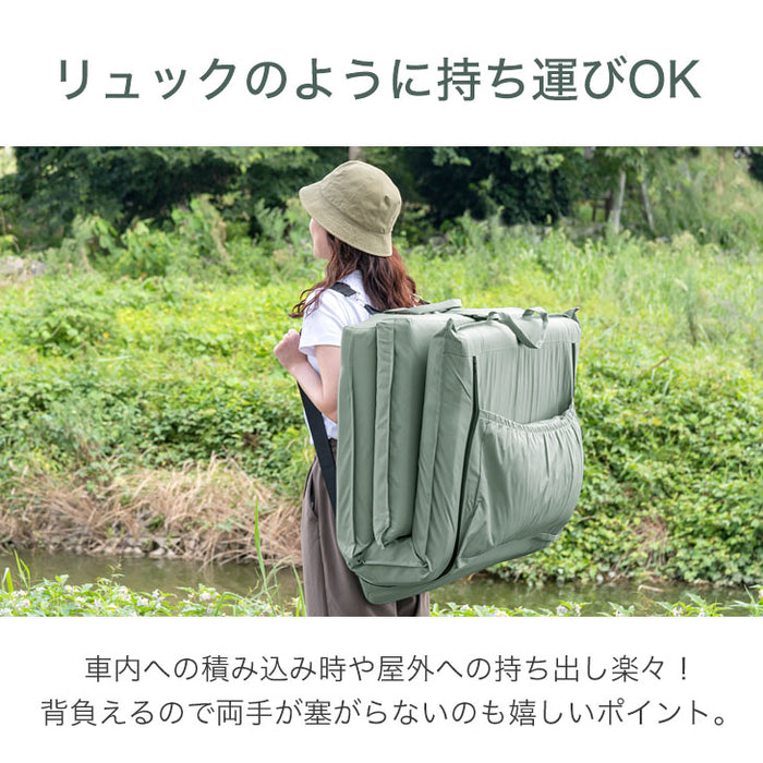 ［単品］3way 車中泊マット 幅60cm 枕 付 8cm キャンプマット 撥水 キャンプ マット ソファベッド 座椅子 〔15210095〕