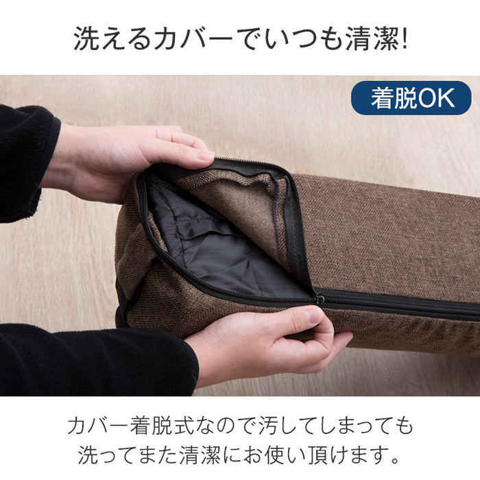 座椅子専用ランバーサポート  クッション 洗えるカバー付き 高さ調節 高反発〔15210151〕
