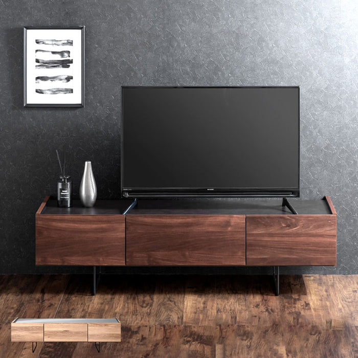 ［幅150cm］テレビ台 ローボード 完成品 国産 収納 木目調 脚付き 大川家具【超大型商品】〔24900078〕