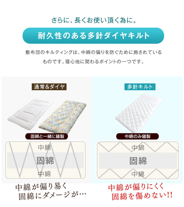 [シングル] 布団３点セット 日本製 抗菌 防臭 清潔 洗える 〔22200019〕