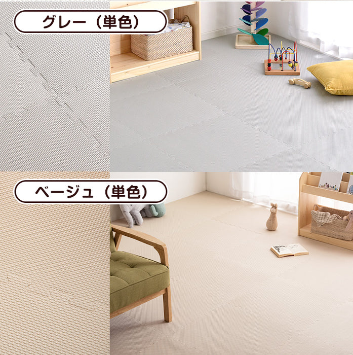 ≪144万set突破≫［12畳］ジョイントマット 64枚 大判59cm 1級防音 抗菌 防臭 7物質検査 床暖房対応 おしゃれ プレイマット〔18700008〕