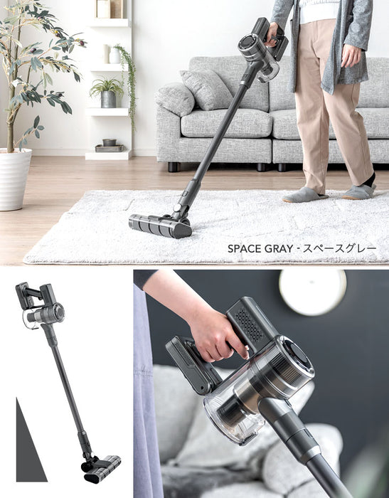 超ハイパワー! コードレス掃除機 28000Pa 2way ハンディ スティック 2年保証 サイクロン HEPA フィルター ノズル 充電式 〔80700000〕