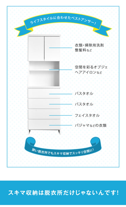 ［幅60cm］隙間収納 キッチンラック 国産 完成品 薄型 引き出し付き 木製〔17010069〕