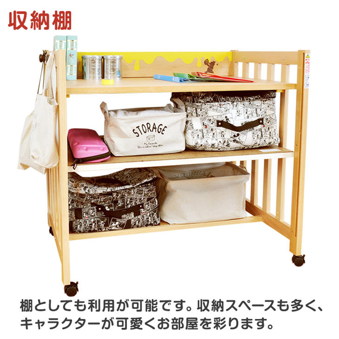 国産 5way ベビーサークル 日本製 大川家具 ベビーベッド ディズニー〔17010087〕