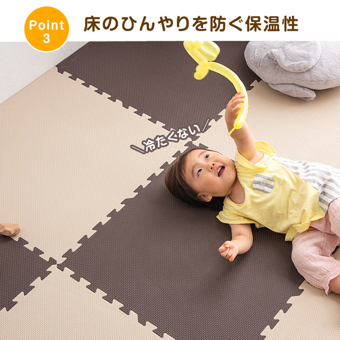 ［6畳］防炎 ジョイントマット 32枚 大判59cm 床暖房対応 サイドパーツ付〔49400002〕