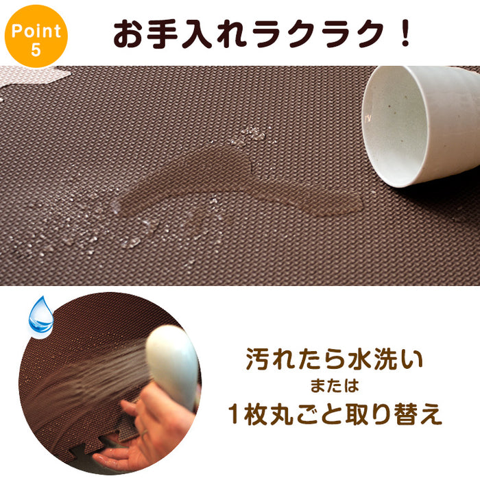 ［6畳］防炎 ジョイントマット 32枚 厚み20mm 大判59cm 床暖房対応 サイドパーツ付〔49400006〕