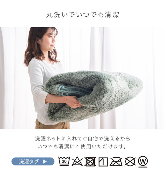 [140×140] お手入れ簡単 洗えるシャギーラグ 滑り止め ホットカーペット対応 抗菌 防臭 防ダニ 洗える 円形 丸型 ラグマット〔19510006〕