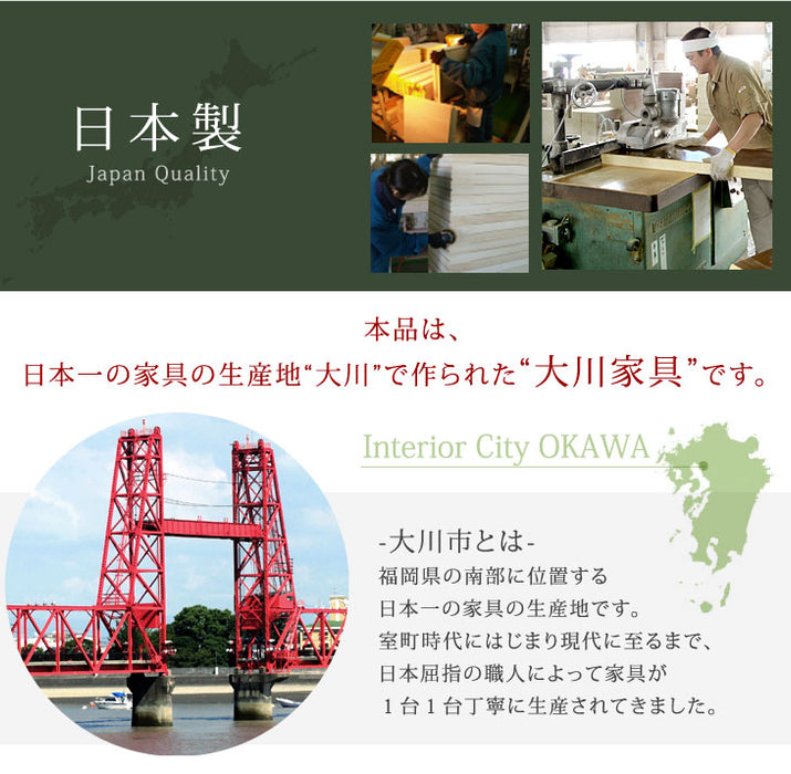 幅110cm 木製キャビネット 国産 完成品 本棚 大川家具 収納【超大型商品】〔24900018〕