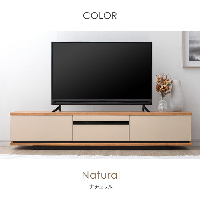 テレビ台 150cm 完成品 日本製 ロータイプ 木目調 レザー調 収納棚【超大型商品】〔24900076〕