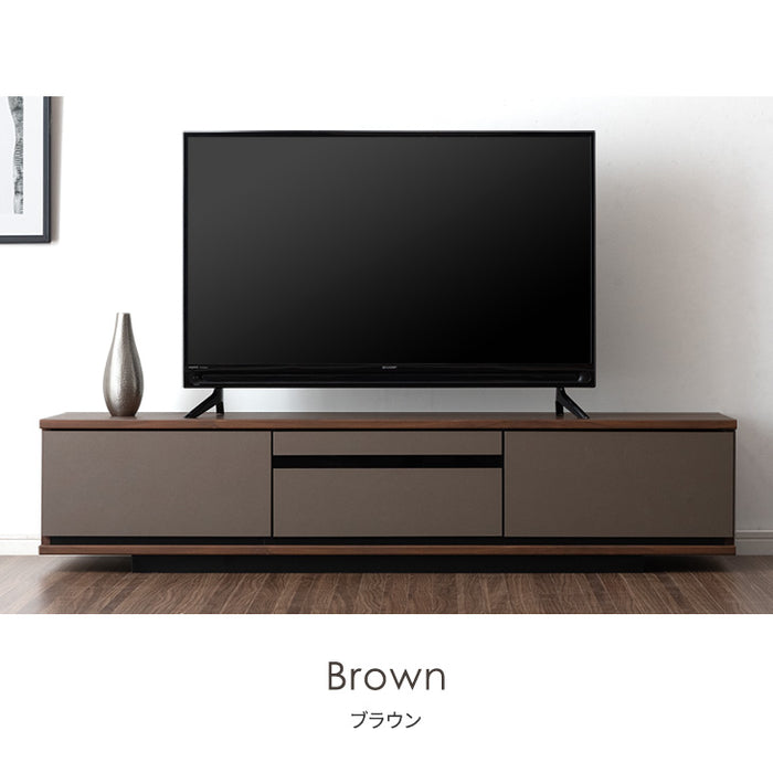 テレビ台 150cm 完成品 日本製 ロータイプ 木目調 レザー調 収納棚【超大型商品】〔24900076〕