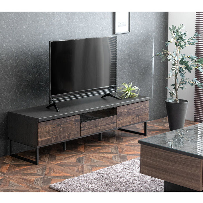 幅150cm 国産 完成品  ヴィンテージ調テレビ台 ロ－タイプ【超大型商品】 〔24900080〕