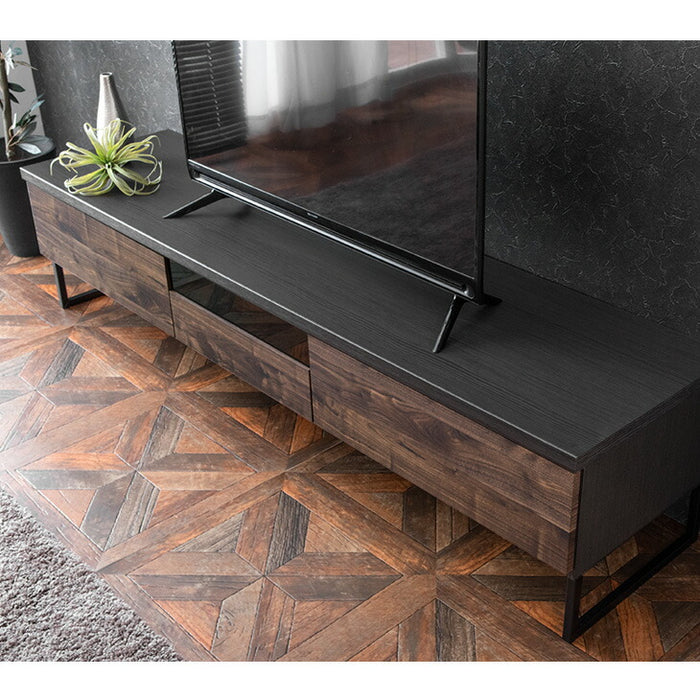 幅150cm 国産 完成品  ヴィンテージ調テレビ台 ロ－タイプ【超大型商品】 〔24900080〕