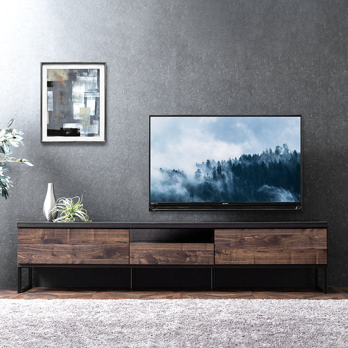 ［幅180cm］ ヴィンテージ調テレビ台 国産 完成品  引き出し付 【超大型商品】〔24900081〕