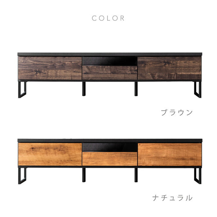 ［幅180cm］ ヴィンテージ調テレビ台 国産 完成品  引き出し付 【超大型商品】〔24900081〕