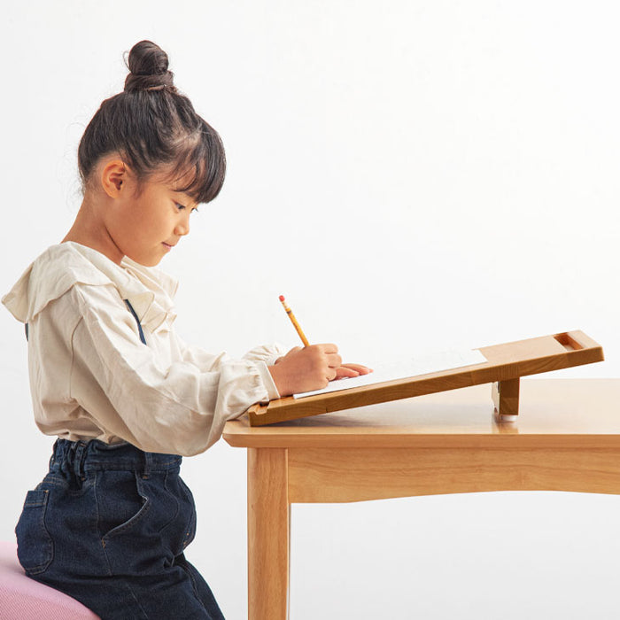 正しい姿勢で集中力UP ラーニングウッドボード 天然木 高さ調整可 学習台 勉強台 傾斜 ライティングボード おしゃれ〔51300177〕