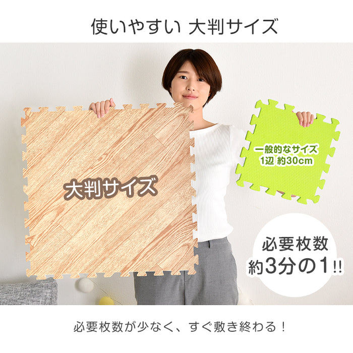 ［6畳用］木目調 ジョイントマット 32枚 大判59cm 抗菌 防臭 防音 洗える 床暖房対応〔31800024〕